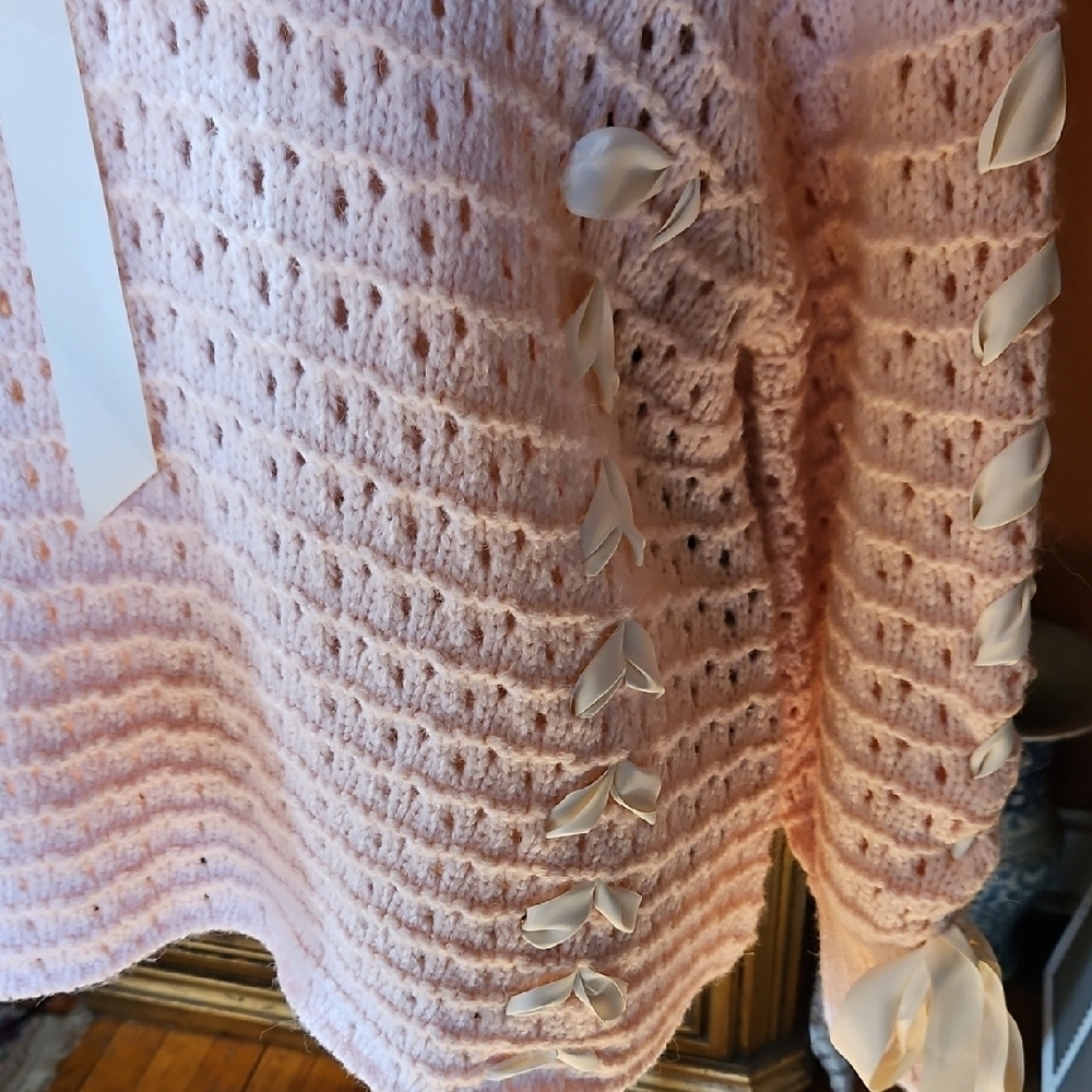 Pink Knit Sweater with Ribbon Details - Picture 3 of 12
